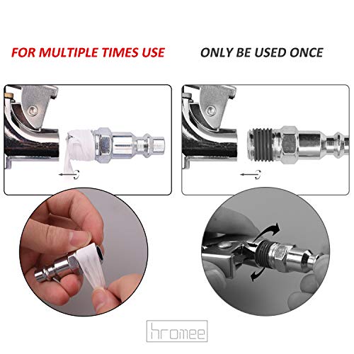 Hromee Extended Tank Drain Assembly Kit with 10 Inch Braided Steel Hose 1/4 Inch Drain Valve and Elbow Fitting for Air Compressor