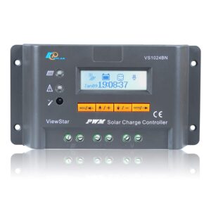 epever 10a charge controller 12v/24v auto work， viewstart series pwm solar panel solar charge controller, common negative grounding vs1024bn