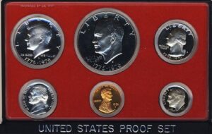 1976 s clad proof 5 coin set in original government packaging proof