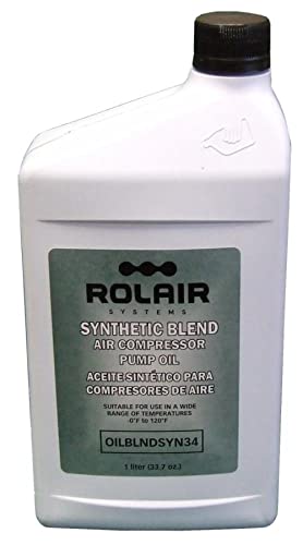 Rolair 34 Oz (Bottle) All-Weather Synthetic-Blend Air Compressor Oil