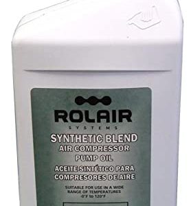 Rolair 34 Oz (Bottle) All-Weather Synthetic-Blend Air Compressor Oil