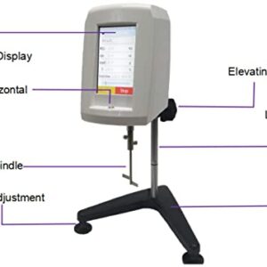 VTSYIQI Stormer viscometer Viscosity Tester Viscosity Meter Paint Ink Viscosity Meter with 5 inch Colorful Touch Screen KU Value Digital rotational viscometer Rotary visometer