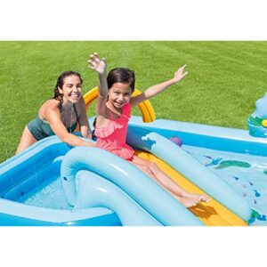 Intex 57161EP 96" x 78" x 28" Inflatable Jungle Adventure Play Center Spray Kiddie Pool for Ages 2 and Up