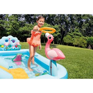 Intex 57161EP 96" x 78" x 28" Inflatable Jungle Adventure Play Center Spray Kiddie Pool for Ages 2 and Up