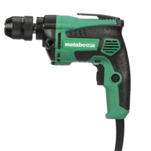 metabo hpt drill, corded, 7-amp, 3/8-inch, metal keyless chuck, variable speed w/ dial, rubber over-molded handle, forward / reverse, 5-year warranty (d10vh2)