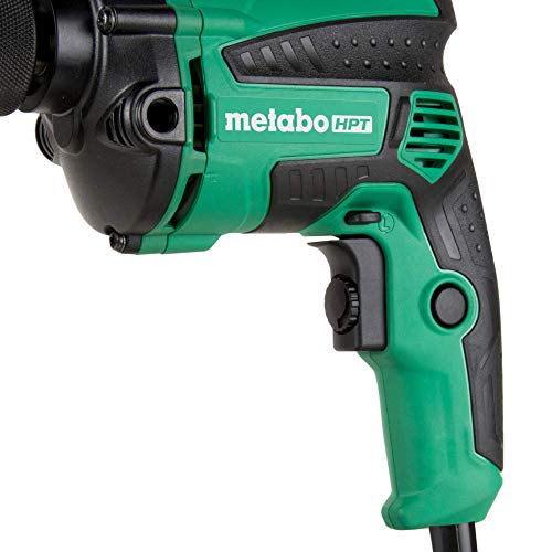 Metabo HPT Drill, Corded, 7-Amp, 3/8-Inch, Metal Keyless Chuck, Variable Speed w/ Dial, Rubber Over-Molded Handle, Forward / Reverse, 5-Year Warranty (D10VH2)