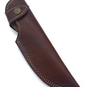 9" long handmade leather sheath For Fixed blade knife