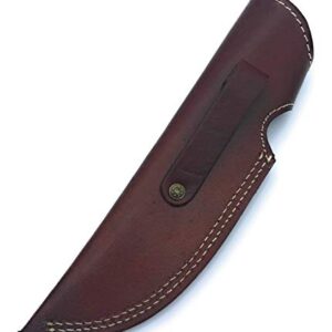 9" long handmade leather sheath For Fixed blade knife