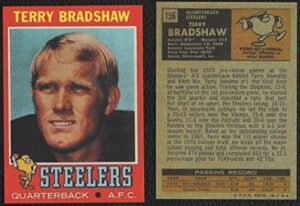 1971 topps #156 terry bradshaw rookie card pittsburgh steelers reprint - football card