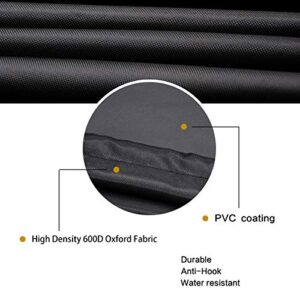 Gas Fire Pit Cover Square-Premium Patio Outdoor Cover Heavy Duty Fabric with PVC Coating,100% Waterproof,Anti-Crack,Fits for 29”,30 inch,31 inch,32 inch Fire Pit/Table Cover (32”L x 32”W x 24”H,Black)