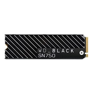 western digital 500gb sn750 nvme internal gaming ssd solid state drive with heatsink - gen3 pcie, m.2 2280, 3d nand, up to 3,430 mb/s - wds500g3xhc