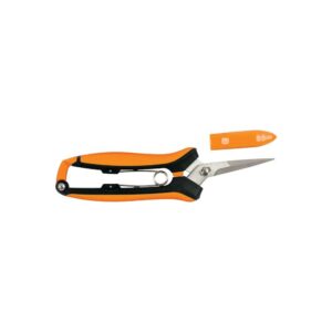 fiskars 399250-1001 micro-tip pruning snips, black/orange
