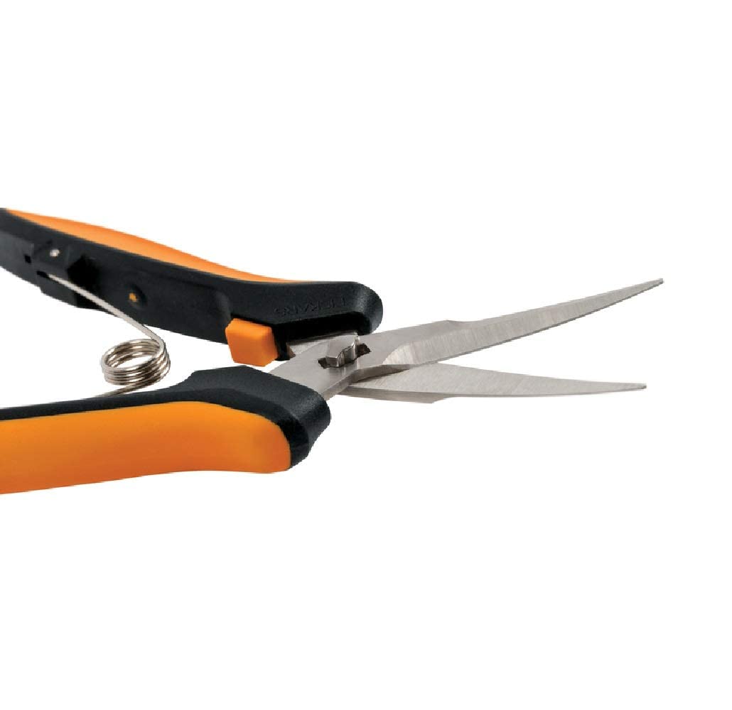 Fiskars 399250-1001 Micro-Tip Pruning Snips, Black/Orange