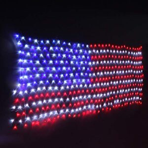 YULIANG LED American Flag Lights,6.5ft*3.2ft Waterproof American Flag Lights Outdoor for 4th of July Decorations,Independence Day,Memorial Day, Festival, Garden,Outdoor Christmas Decoration