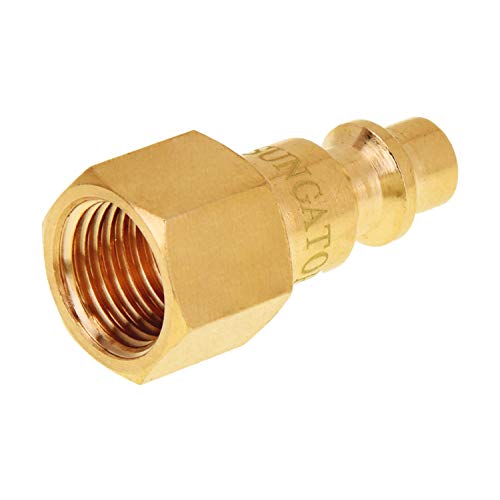 SUNGATOR Air Coupler and Plug Kit, Quick Connector Air Fittings, 1/4 Inch NPT Industrial Brass Air Hose Fitting (8-Piece)