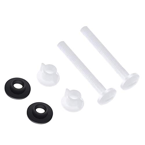 6 Pack Plastic Toilet Seat Hinge Bolts and Nuts Washers for Top Mount Toilet Seat Hinges