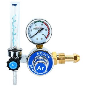 argon regulator with flowmeter tig welder mig welding co2 regulator 0 to 25 l/min - 0 to 25 mpa pressure gauge cga580 inlet connection gas welder welding regulator with built-in flow meter