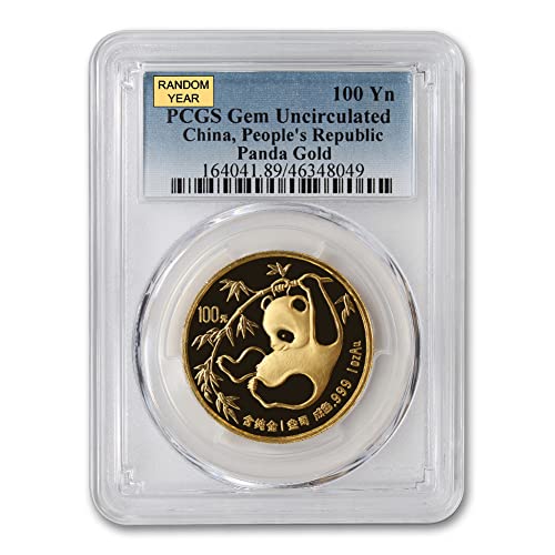 1982-2015 (Random Year) 1 oz Chinese Panda Gold Bullion Coin Gem Uncirculated 24K 100/500 Yuan GEMUNC PCGS