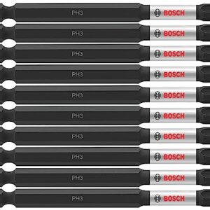 BOSCH ITPH335B 10-Pack 3-1/2 In. Phillips #3 Impact Tough Screwdriving Power Bits