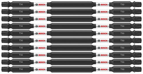 BOSCH ITDET306B 10-Pack 6 In. Torx #30 Impact Tough Double-Ended Screwdriving Bits