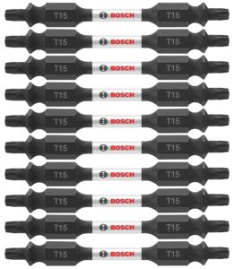 bosch itdet1525b 10-pack 2-1/2 in. torx #15 impact tough double-ended screwdriving bits