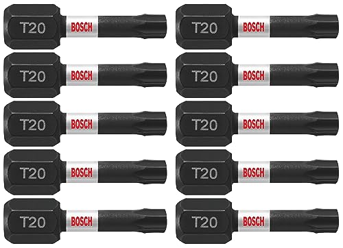 BOSCH ITT201B 10-Pack 1 In. Torx #20 Impact Tough Screwdriving Insert Bits