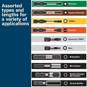 BOSCH ITBHQC201B 5-Pack 2 In. Impact Tough Quick Change Bit Holders