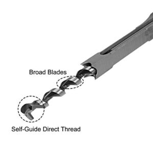 uxcell Square Hole Drill Bit, 3/8" High-Carbon Steel Hollow Chisel Mortise Power Tool for Woodworking