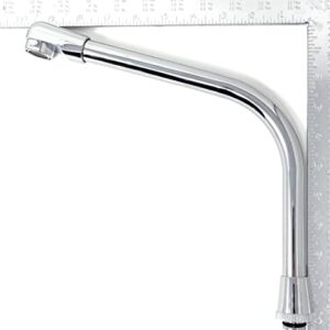 Chromed Surface Two-Handle Tall Stainless Steel Spout Kitchen Faucet [3015 PC] ADA 8-Inch Center Hole Plastic Body, Ideal for RV's or Rental Apartment Buildings, No Lead