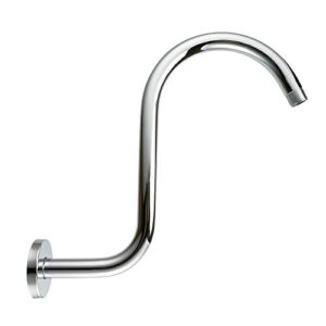 purelux goose neck shower arm water outlet pj1201 made of stainless steel, chrome finish showerhead extension