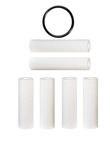 CFS COMPLETE FILTRATION SERVICES EST.2006 CFS Compatible with WHKF-GD05, 3M AP110 Filter, Grooved 5 Micron Water Filter Cartridges Set of 6, O-ring for WHKF-DWHV, WHKF-DWH, WHKF-DUF