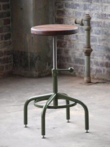 walnut industrial factory green adjustable stool simple modern and minimalist bar stool
