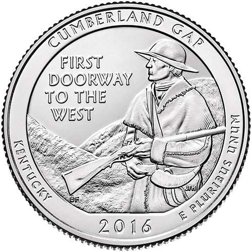 2016 P BU Cumberland Gap National Park NP Quarter Choice Uncirculated US Mint