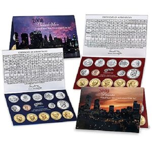 2008 p, d u.s. mint - 28 coin uncirculated set with coa uncirculated