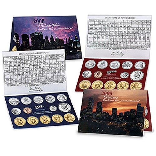 2008 P, D U.S. Mint - 28 Coin Uncirculated Set with CoA Uncirculated