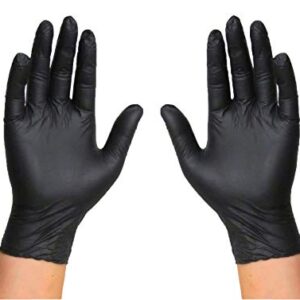 Lightning X Black Nitrile Glove Pairs, Individually Packed, 100 Gloves, 50 Pairs, 25 Carded Packs of 2 Pairs - Large