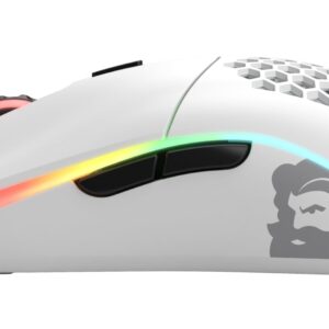 Glorious Gaming Model O Wired Gaming Mouse 67g Superlight Honeycomb Design, RGB, Pixart 3360 Sensor, Omron Switches, Ambidextrous - Matte White