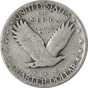 1929 S Standing Liberty Quarter AG About Good 90% Silver 25c US Type Coin