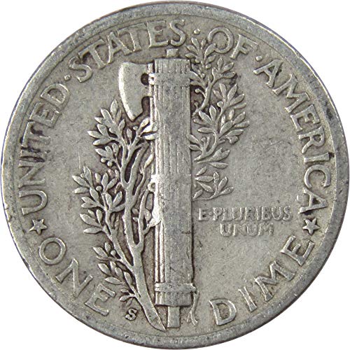 1939 S Mercury Dime F Fine 90% Silver 10c US Coin Collectible