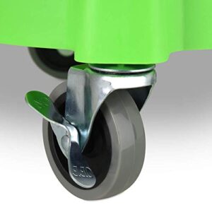 Liquid X Original Bucket Dolly - Lime Green with 3" Gray Casters - Larger Wheels for Smoother Maneuvering