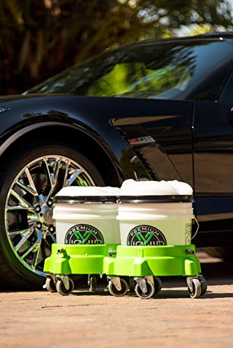 Liquid X Original Bucket Dolly - Lime Green with 3" Gray Casters - Larger Wheels for Smoother Maneuvering