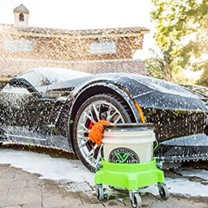 Liquid X Original Bucket Dolly - Lime Green with 3" Gray Casters - Larger Wheels for Smoother Maneuvering