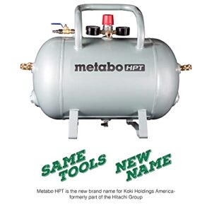 Metabo HPT Reserve Air Tank | Five Quick Connect Couplers | 10-Gallon Capacity | ASME Certified | UA3810AB