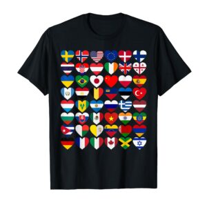 Flags of the Countries of the World,International Gift Short Sleeve T-Shirt