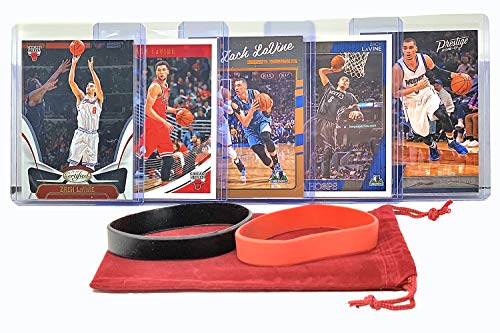 Zach LaVine Basketball Cards Assorted (5) Bundle - Chicago Bulls Trading Card Gift Pack