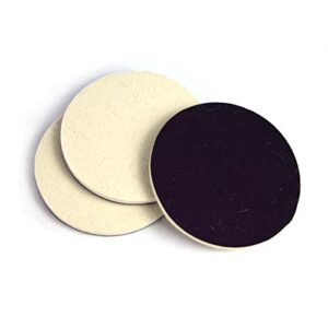 5 inch (125mm) wool felt polishing pad hook and loop compressed woolen wheel buffing pads for car & boat polishing, waxing, sealing, pack of 3