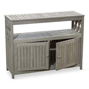 dty outdoor living longs peak eucalyptus sideboard, driftwood gray