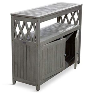 DTY Outdoor Living Longs Peak Eucalyptus Sideboard, Driftwood Gray