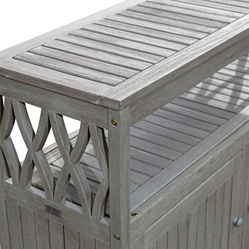 DTY Outdoor Living Longs Peak Eucalyptus Sideboard, Driftwood Gray