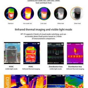 Hti-Xintai Higher Resolution 320 x 240 IR Infrared Thermal Imaging Camera. Model HTI-19 with Improved 300,000 Pixels, Sharp 3.2in Color Display Screen, Battery Included. Lightweight Comfortable Grip.